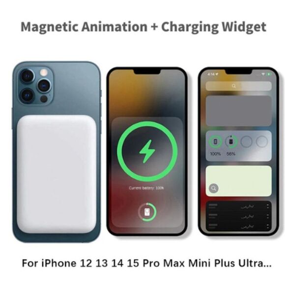 MagSafe Magnetic Wireless Portable 10000mAh Wireless Charger Power Bank - Picture 6 of 6